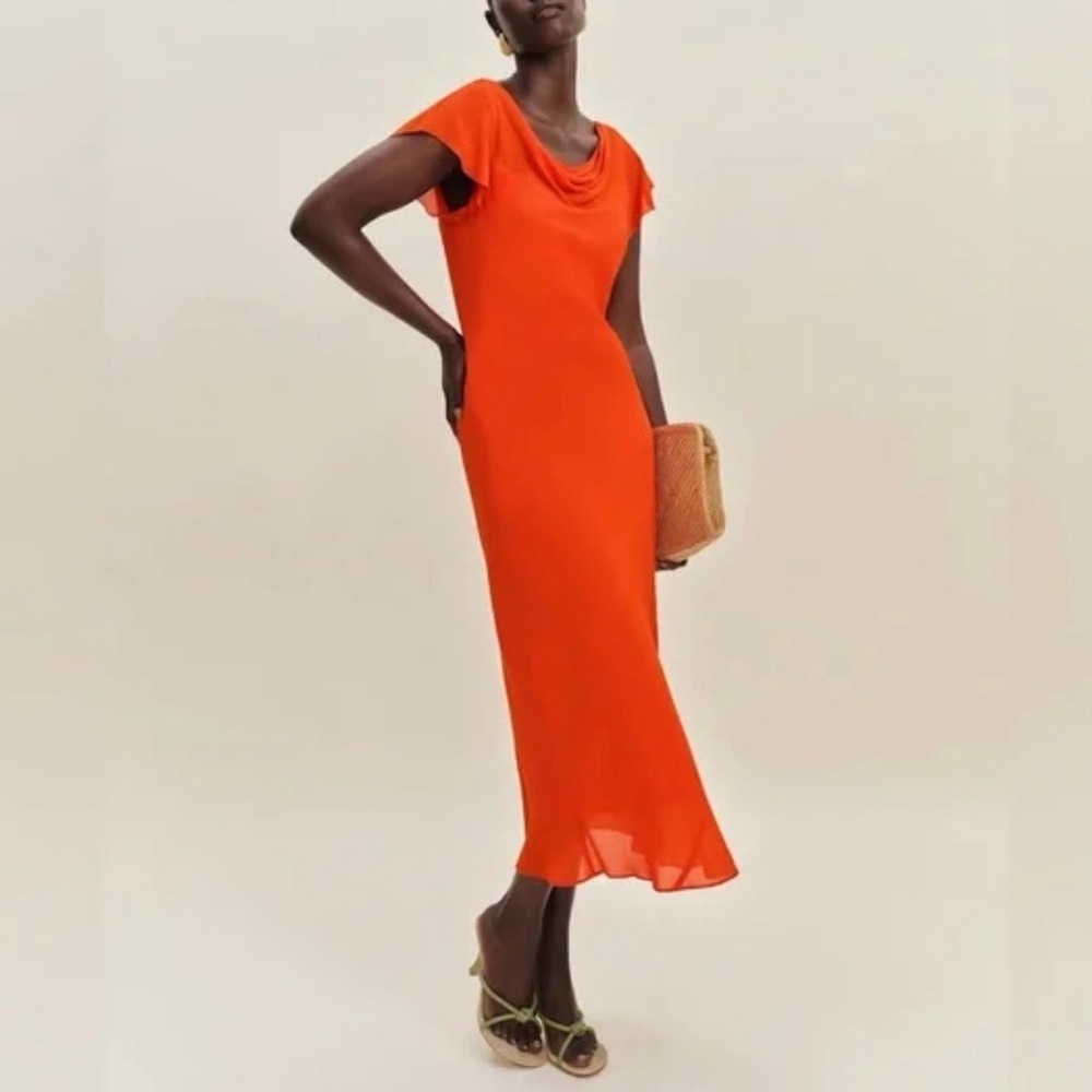 Reformation Crosby Dress In Paprika, brand new, never worn, no flaws.